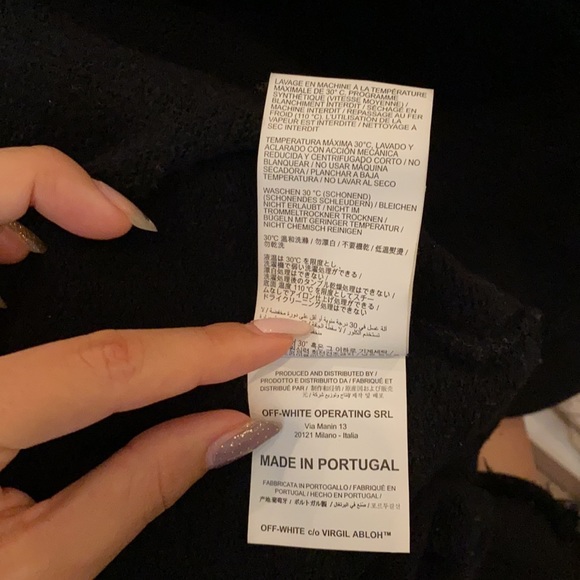 ✨HP✨ OFF-WHITE Industrial Black Zip Hoodie FW2020 - Picture 13 of 13